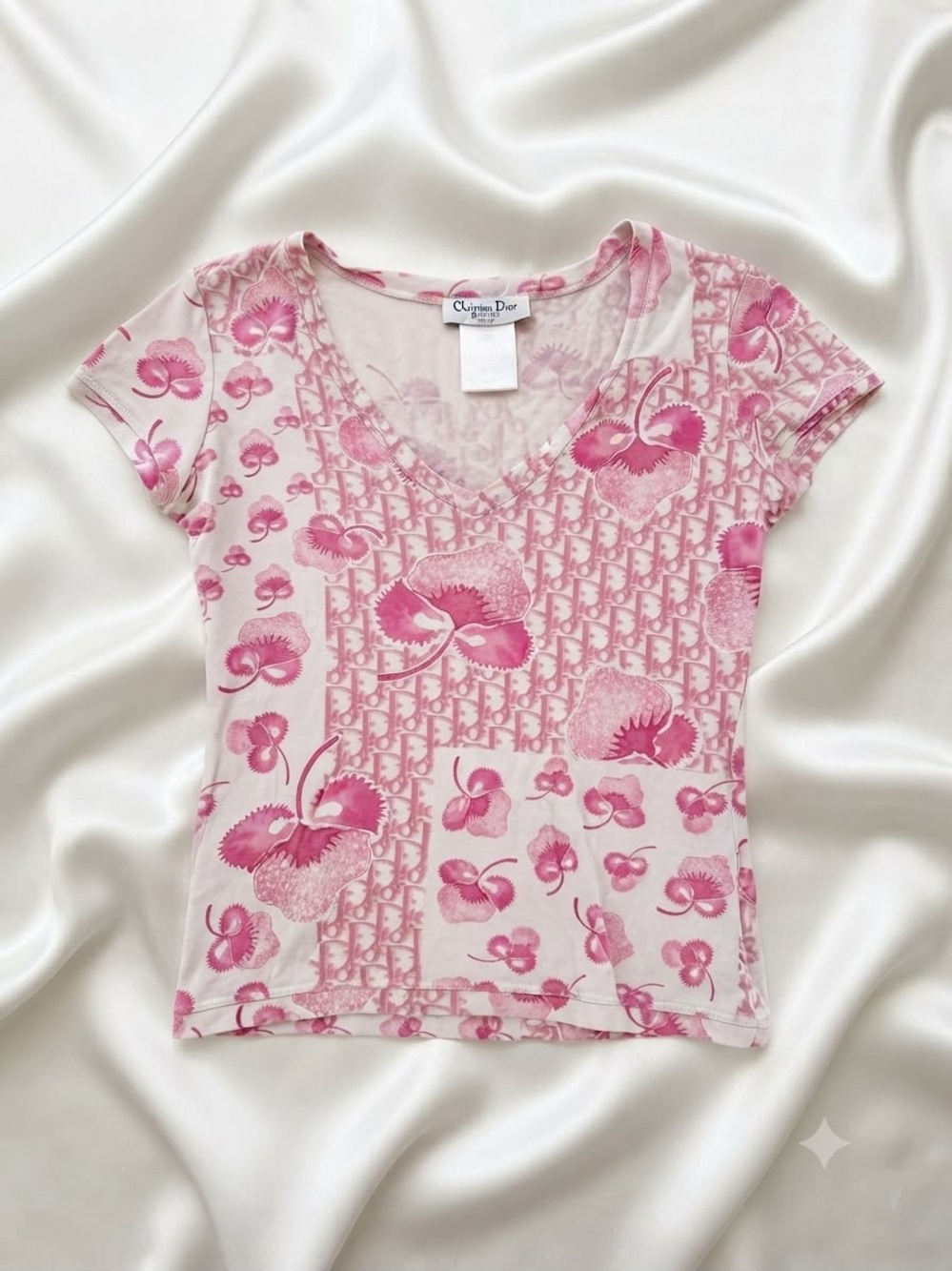 RARE 🍒Vintage  Authentic Dior Galliano pink Diorissimo Top